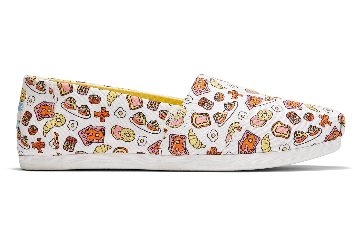 Toms Classics Time for Brunch Print - Womens Alpargata Espadrilles - White - NZ - 084951VUB